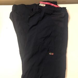 Navy koi lite small petite scrub pants